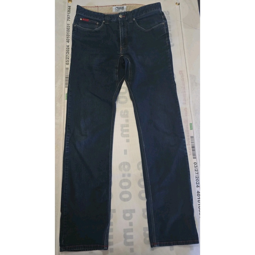 Mountain Khakis Men's 34x34 Blue Denim Jeans Slim Tailored Fit 5-Pocket hiking